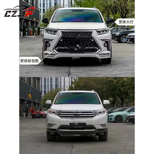CZJF Kits modifiés mises à niveau <span class=keywords><strong>LX</strong></span> 570 nouveaux Styles voiture pare-chocs avant arrière Kits de carrosserie pour Highland-er 2012 2013 <span class=keywords><strong>2014</strong></span> noir de carbone - Product Image 1
