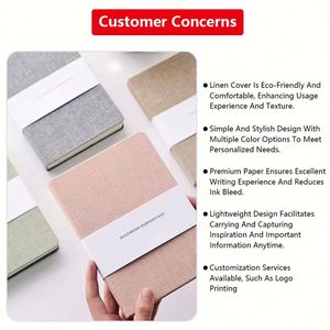 Custom Printed A5 Hardcover Thick Girlish Cloth Cover Notebook Linen <b>Journal</b> Promotion Diary for School Supplies - Product Image 6