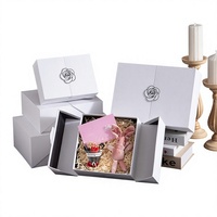 Boîte cadeau magnétique haut de gamme à double porte, boîte d'emballage pour bonbons Camellia, boîte cadeau cosmétique pour présentation