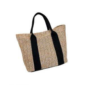 Bolso de mano de paja, monederos para mujer, bolso de playa de paja, bolsos de mano tejidos a mano de verano para mujer, bolsos de hombro - Product Image 1