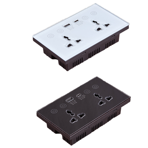 <span class=keywords><strong>Prise</strong></span> <span class=keywords><strong>murale</strong></span> à double rangée avec écran tactile, <span class=keywords><strong>prise</strong></span> intelligente WiFi avec type-c + <span class=keywords><strong>USB</strong></span> et surveillance de l'énergie, contrôle APP Tuya - Product Image 1
