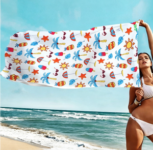 Toalla de Playa Grande de Microfibra, Ultraligera, Superabsorbente, de Secado Rápido y sin Arena, para Viajes, Vacaciones, Natación y Actividades al Aire Libre - Product Image 1