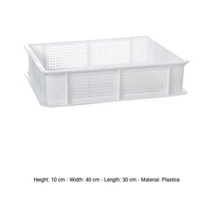 Giganplast <b>Crate</b> Service Forata Stackable 30 x 40 x 10 h cm Catering Equipment Restaurant Supplies Wholesale - Product Image 3