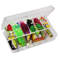 Combo de pêche 141 pièces Kit d'accessoires de pêche dur Wobbler métal Jig cuillères mixte leurre souple Silicone PVC poisson lacs acceptable