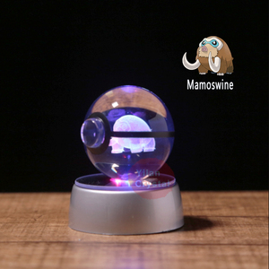 K9 Gameboy K9 <span class=keywords><strong>Go</strong></span> Crystal Poke Ball Glass Pokeball Cadeau avec base LED Meilleurs cadeaux pour enfants - Product Image 2
