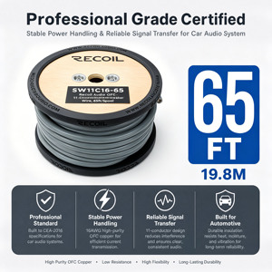 <span class=keywords><strong>Cable</strong></span> de <span class=keywords><strong>Altavoz</strong></span> Recoil SW11C16-65 de 65 pies, Calibre 16, 11 Conductores OFC para Sistema de Audio para Automóvil - 5 Pares + <span class=keywords><strong>Cable</strong></span> de Encendido Remoto - Product Image 5