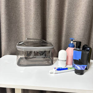 קטן ברור קוסמטי pvc zipper שקופים קופה גדולה גדולה עם תאים - Product Image 3