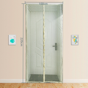 해충 방제 핫 세일 폴리 에스테르 문 장식 메쉬 스크린 자기 방지 모기 커튼 - Product Image 2