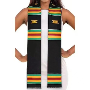 Estola de Graduación Mexicana Unisex para Adultos 2026, de Satén Tejido Kente, Bordada, para Uniformes Escolares, Venta al por Mayor - Product Image 6