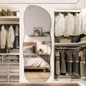 <span class=keywords><strong>Espejo</strong></span> de tocador largo de forma Irregular sin marco de estilo de Venta caliente montado en la pared para habitación de capa - Product Image 4