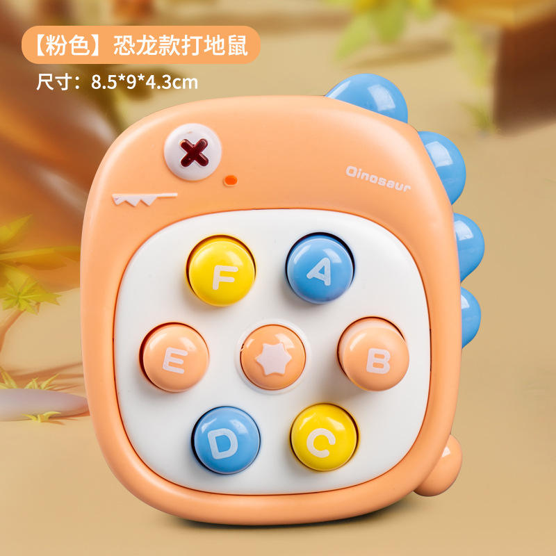 Style de dinosaure rose whack-a-mole