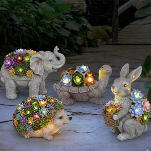 Estatua de Perro y Gato con Lámpara Solar para Decoración de Jardín, Adorno para Exteriores, Factor BSCI - Product Image 6
