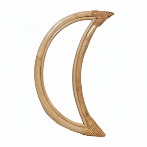 Modèle moderne en gros, miroir en rotin naturel avec lune en croissant, miroir décoratif, dernier design, meilleur prix du Viet Nam RM45 - Product Image 1