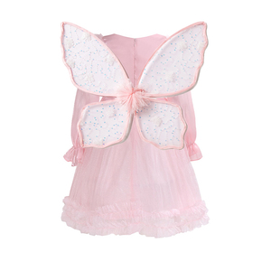 Vente Flash - En Stock - Livraison Rapide - Faible MOQ - Ensemble Robe de Fée pour Enfants - Robe de Princesse en Tulle Rose <span class=keywords><strong>à</strong></span> Manches Longues avec Ailes et Couronne de Fleurs - Product Image 2