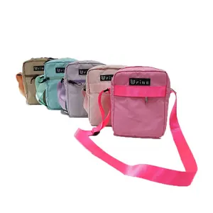 New Arrival Nylon Fabric Custom Brand Unisex Sport Square Chest Sling Satchel Men Cross Body Shoulder Bag Women's Messenger Bag