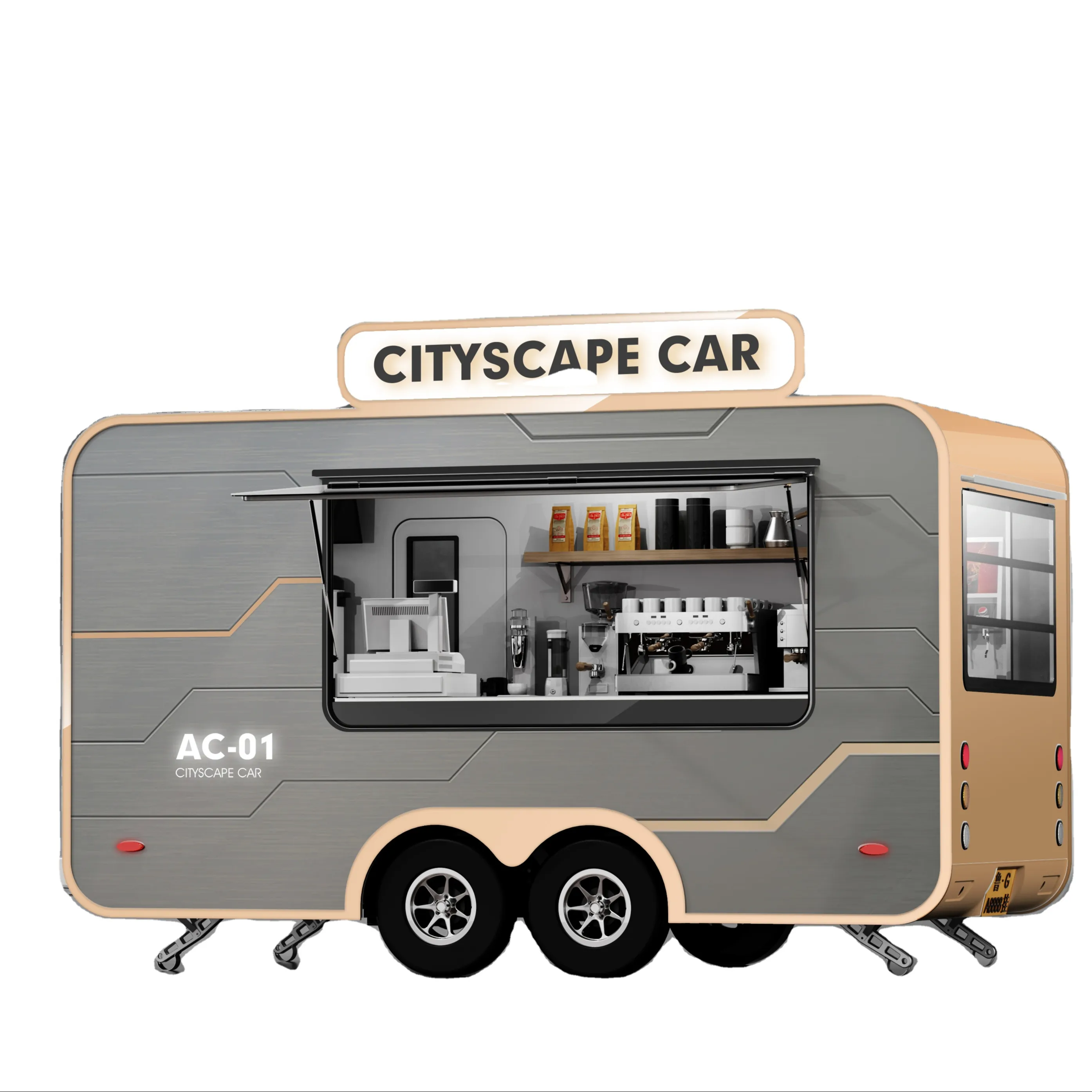 Fast Food Truck Mobile Bar Trailer Ice Cream Coffee Hot Dog Cart Mobile Kitchen Airstream Trailer With Full Kitchen Equipment