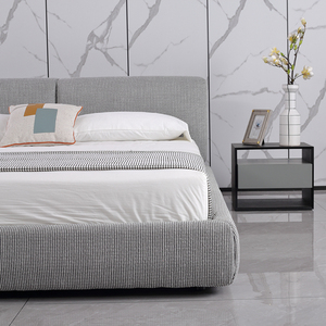 โครงเตียงผ้าที่ทันสมัยสำหรับห้องนอนเฟอร์นิเจอร์ผ้าบุนวมใหม่ขายดี - Product Image 2