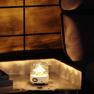 Escritorio LED dinámico agua ondulación proyector noche luces llama atmósfera lámpara de mesa para cabecera sala de estar decoración del hogar lámparas - Product Image 6