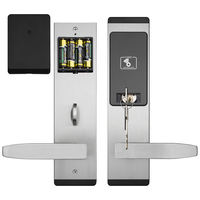 Serrure de porte RFID en acier inoxydable pour portes en aluminium/bois, entrée sans clé, gestion par application intelligente, serrure d'hôtel avec garantie de 2 ans