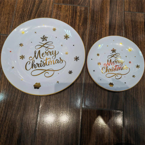 Plaques scintillantes dorées jetables en plastique <span class=keywords><strong>rouge</strong></span> or de qualité supérieure pour fêtes et mariages - Product Image 1