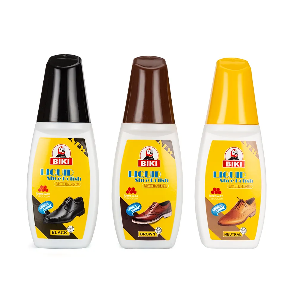 Lucido liquido 75ml nero BIKI MIKI Ghana Africa 7073 quick shine marrone neutro prezzo unitario di fabbrica consegna rapida.