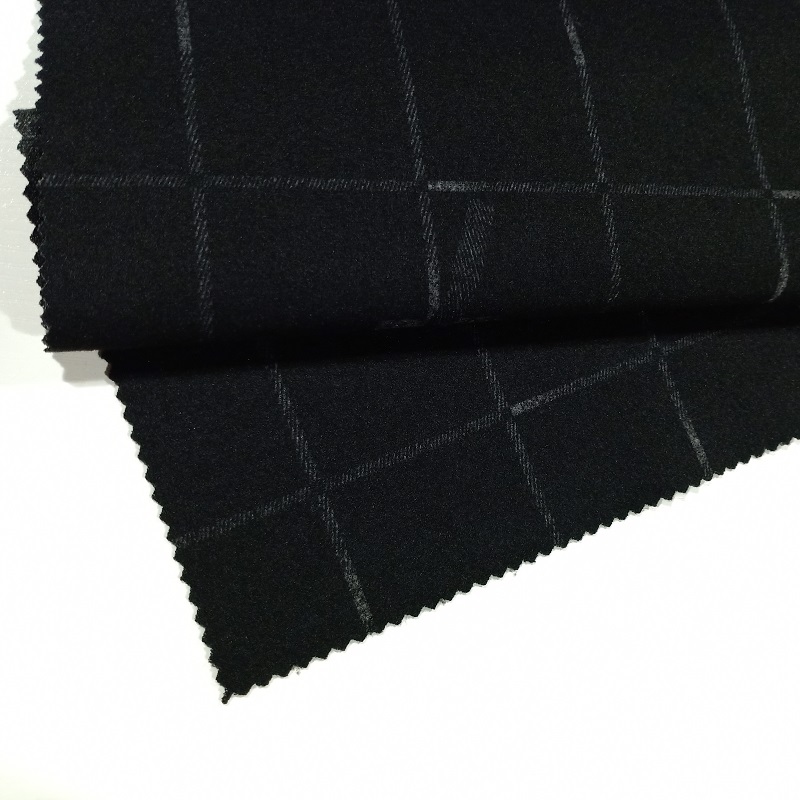 Polyester rayon spandex knitted TR printed custom tartan wholesale plaid ponte roma fabric brushed f or garment