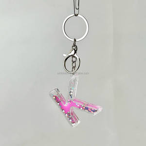 Acrylic Liquid Keychain Kit -Handmade <strong>Crafts</strong> for Girls' Night Aesthetic <strong>Key</strong> <strong>Chain</strong> Hobby Set Personalized Letter <strong>Key</strong> Ring - Product Image 3