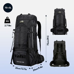 Sac à dos étanche en nylon multifonction de grande capacité 70L pour l'extérieur, le camping, l'alpinisme, la randonnée et le sport - Product Image 3