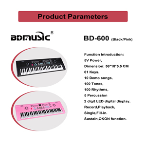 <span class=keywords><strong>Piano</strong></span> numérique portable BD MUSIC BD-600 à 61 touches, instruments de musique, clavier électronique, orgue électrique - Product Image 3