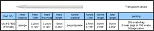 Shenzhen écouvillon industriel antistatique ESD à tête pointue pour le nettoyage des PCB