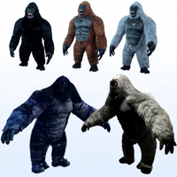 Costume gonflable en peluche pour adulte Gorilla King Kong, à porter par des personnes