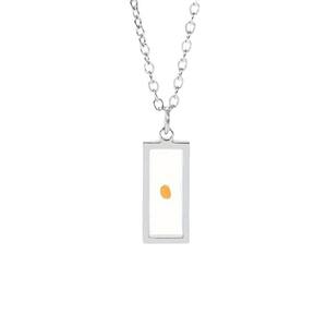 Collier en acier inoxydable plaqué or véritable, avec fleur séchée rectangulaire, graines de moutarde, symboles du temps et de la foi, bijoux pour femme, résistant au ternissement - Product Image 6