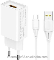 Kit de charge rapide haute performance SASATHREE SC01, câble de données USB3.0 de 1 m et tête de chargeur, prise en charge OEM de type C