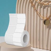 Étiquettes adhésives mates blanches vierges pour bijoux, étiquettes RFID imperméables en forme d'haltère, 1 rouleau 76x30mm pour colliers, boucles d'oreilles, bagues