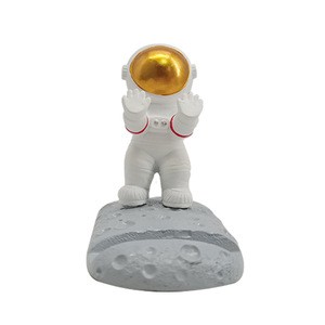 Soporte para teléfono de resina con diseño de astronauta, soporte de escritorio con temática espacial, adorno artesanal para exhibición de teléfonos móviles - Product Image 5