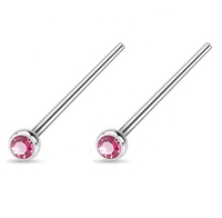 316L acier inoxydable presse Fit CZ queue de poisson personnalisé courbure narine nez goujon corps Piercing bijoux en gros