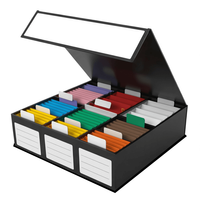 Boîtes en papier de cartes-cadeaux magnétiques noires personnalisées pour commerce Boîte rigide de cartes de jeu magnétique recyclable avec logo