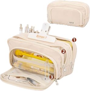 Trousse à crayons grande capacité à fermeture éclair, multi-compartiments, sac à stylos portable, esthétique coréenne, pour étudiants, rentrée scolaire, papeterie - Product Image 1