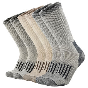 3 packs de chaussettes de randonnée en laine mérinos rembourrées pour le camping en plein air, le trekking, le cyclisme à séchage rapide et doux. - Product Image 1