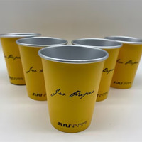 Gobelet en papier personnalisable, écologique, jetable, à simple paroi, en aluminium, avec doublure épaissie, recyclable, pour boissons gazeuses