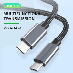 Cable <span class=keywords><strong>USB</strong></span> <span class=keywords><strong>C</strong></span> Trenzado de Nailon de 1M, Popular, con Entrega de Energía de 100W, Carga Rápida PD y Transmisión Estable para Smartphone y Switch - Product Image 5