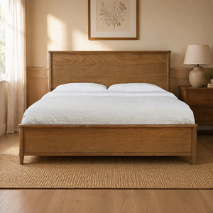American Vintage Twist Spindle Solid Wood Bed <b>Frame</b> Turned Post Wooden Platform Bed for Bedroom - Product Image 5