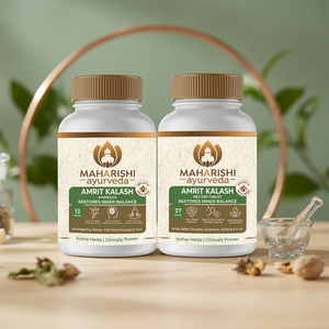 Maharishi Amrit Kalash Comprimés d'extraits de plantes sauvages, double pack, sans sucre, complément ayurvédique à base de plantes pour le soutien quotidien du bien-être - Product Image 1