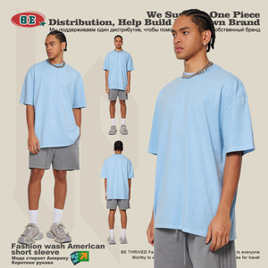 Biểu Tượng Tùy Chỉnh Axit Rửa T-Shirts Trống Quá Khổ 100% Bông 270gsm Boxy Crop T Áo Sơ Mi Nặng Phun Trực Tiếp In Ấn Một - Product Image 2