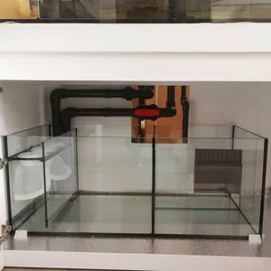 Custom Built Goedkope Glas Sump Met Acryl Plaat Van Reef Saltwater Randloze Aquarium Tank