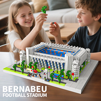 Juguete Educativo Moderno, Estructura de Múltiples Niveles, Modelo de Campo de Fútbol, Set de Construcción, Bloques de Construcción del Estadio Bernabéu