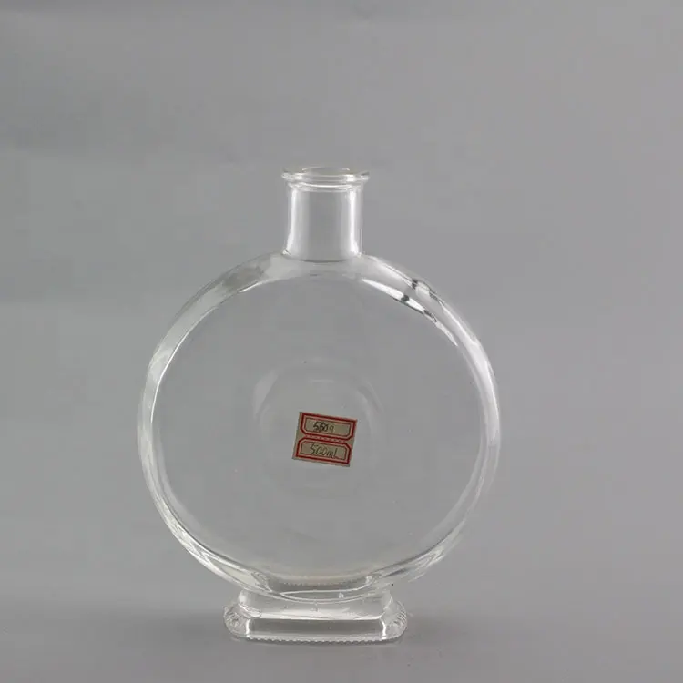 Unique Glass Bottle 750ml Flask 500ml Round Bottom 700ML Glass Bottles For Liquor Spirit