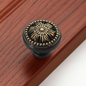 Tiradores de armario de latón con cajón francés Vintage, tiradores de armario, tiradores de <span class=keywords><strong>cocina</strong></span> antiguos, perilla, diseño de Hardware para Villas, apartamentos, Hotel - Product Image 2
