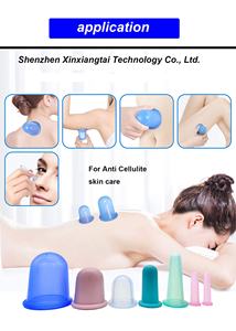 Produtos mais vendidos 2024 4Pcs Vacuum Sucção Massagem Copos com Bolsa para Massagem Miofascial Facial Cupping <span class=keywords><strong>Silicone</strong></span> Set - Product Image 5