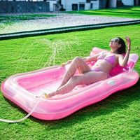 Plateforme flottante gonflable double usage pour l'eau, matelas pneumatique de piscine, transat de bronzage